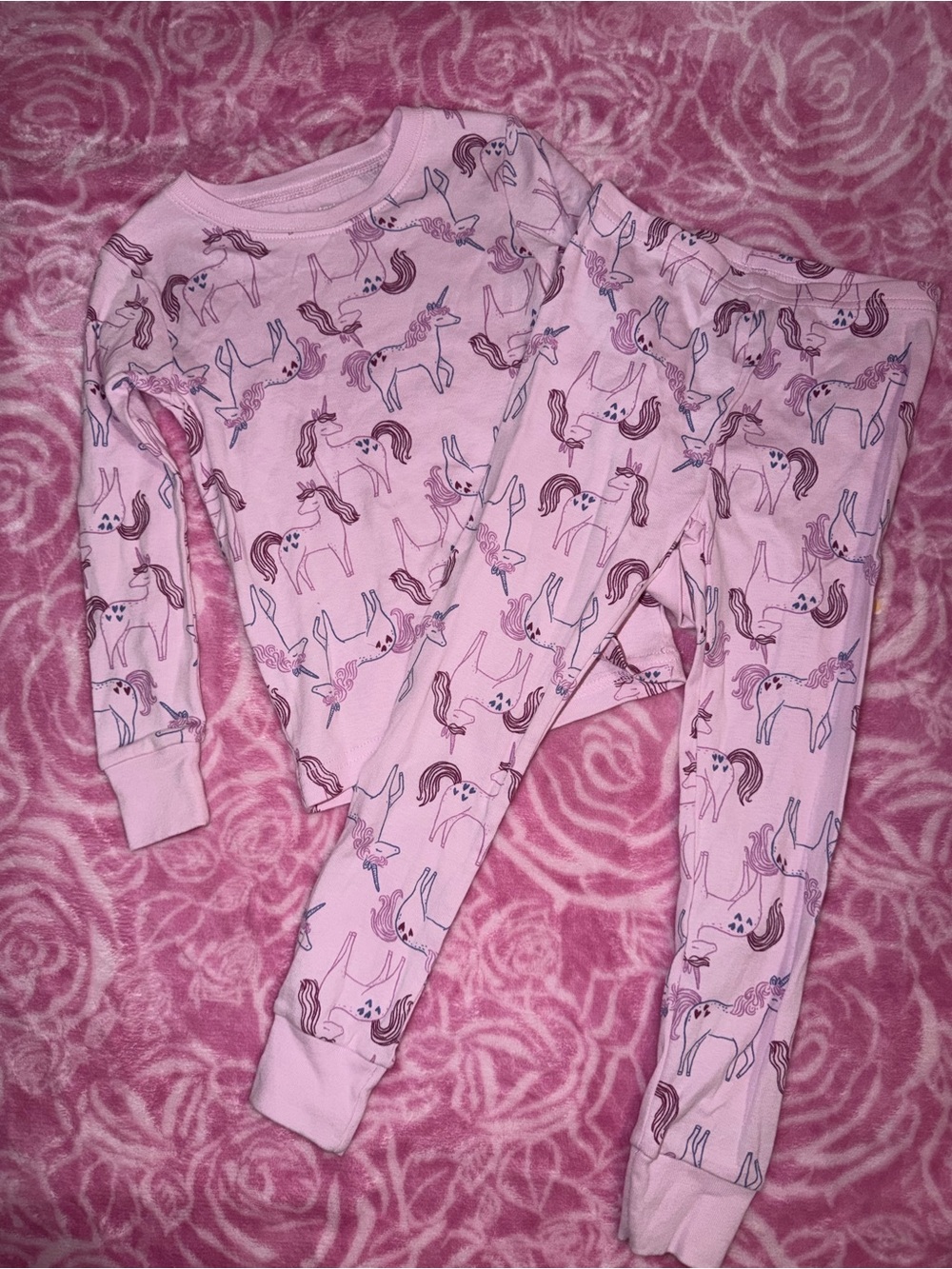 Carter's Pink Unicorn Long Sleeve Pajama Set